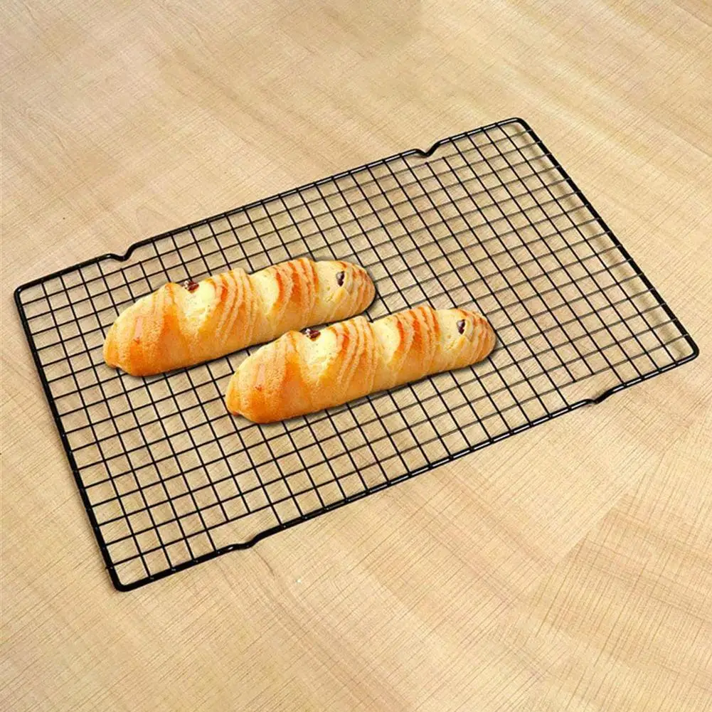 

Home Non-Stick Cake Cooling Rack Grid Net Baking Tray Cookies Bread Stand Tool