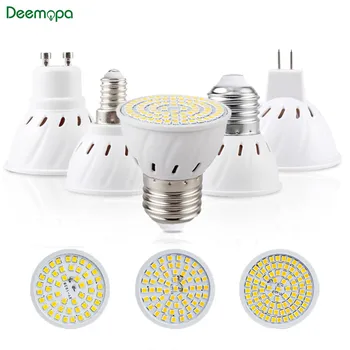 

E27 E14 Lampada LED Spotlight GU10 MR16 240V Bombillas LED Lamp 220V 110V 48 60 80LEDs 2835 SMD LED Bulb Indoor Lighting