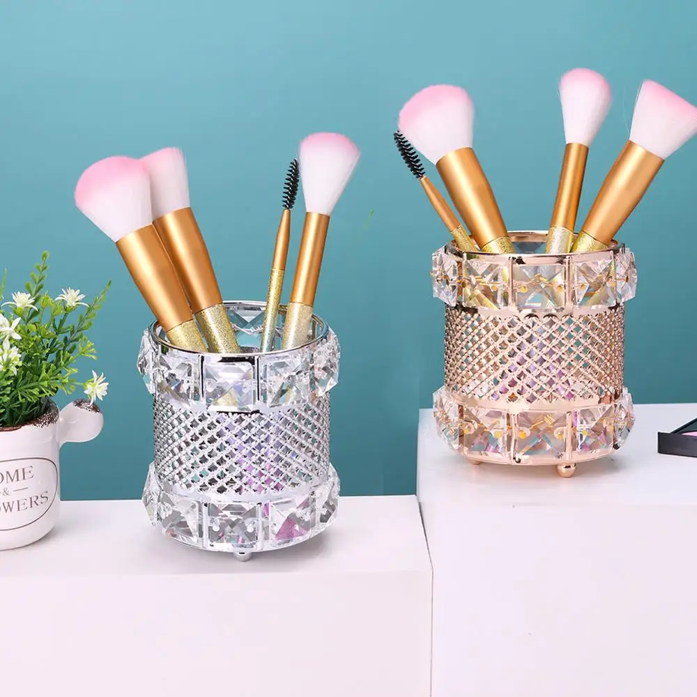 Crystal Decor Makeup Brush Holder, Creative Makeup Brush Storage Box,  Desktop Cosmetics Display Box For Lipsticks, Eyebrow Pencils, Brushes,  Stationery, Vanity Decor - Temu Austria