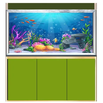 

[JQ-0003] Fish Tank Background HD Ocean Series Aquarium Sticker Mural Decoration Painting Pattern Size Can Be Customized