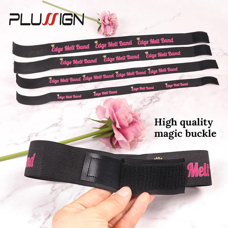 3pcs Edge Melt Band For Lace Wigs Sticker Elastic Band With Logo For Laying Lace Edge Slayer Hair Band 3pcs With 1pcs Edge Brush