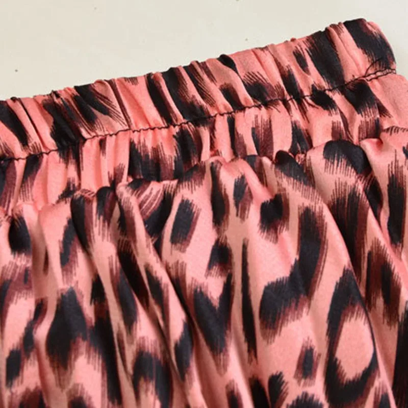 Модная Гонконгская ретро юбка, сексуальная леопардовая Женская прямая юбка с высокой талией, осенние женские юбки до середины икры