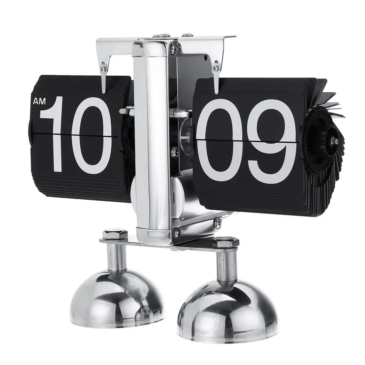 Цифровые Автоматические флип-часы Ретро винтажный стиль вниз металл один двойной стенд настольные часы домашний декор
