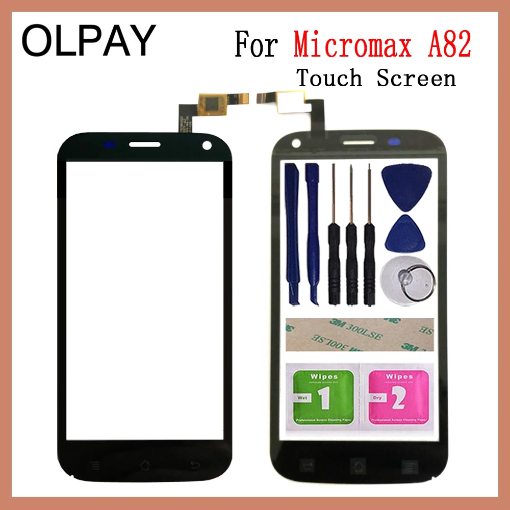 

OLPAY 5.0'' Mobile Phone TouchScreen For Micromax A82 Touch Screen Glass Digitizer Panel Lens Sensor Glass Repair