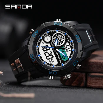 

SANDA Brand Men Digital Watch Shock Military Sports Watches Fashion Waterproof Electronic Wristwatch Relogio Masculino