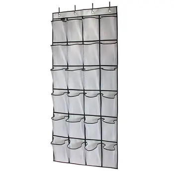 

Large Pockets Shoe Rack Storage Organizer Door Closet Hanging Shoe Organizer Steel Hooks Wall Bag Room Shoes Storage