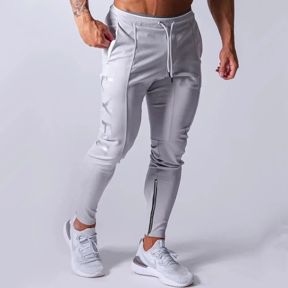 Casual Skinny Pants Men Joggers Sweatpants Gym Fitness Workout Trackpants  Autumn Male Running Sports Cotton Trousers