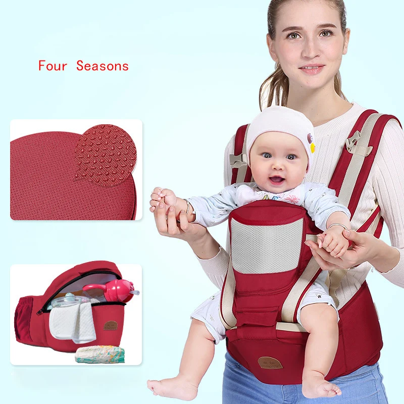 New 0-48 Month Ergonomic Baby Carrier Infant Baby Hipseat Carrier 3 In 1 Front Facing Ergonomic Kangaroo Baby Wrap Sling