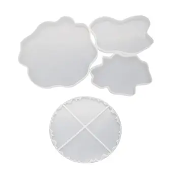 

DIY Crystal Epoxy Mould Irregular Coaster Cup Pad Mold Handmade Resin Molds