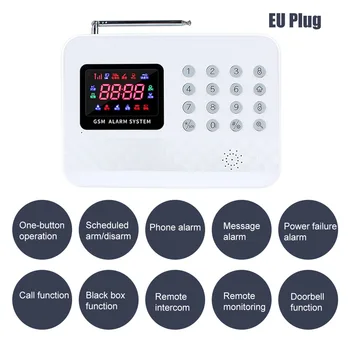

GSM Alarm System with Digital LCD Display Wire-less Home Security System with Remote Control home alarm system