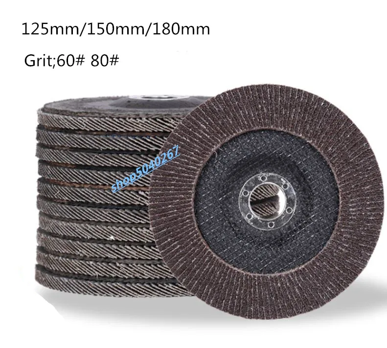 5 Pieces125mm/150mm/180mm Sanding Discs P60/p80 Grain Wheels For
