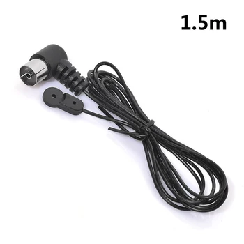 

1Pc 75/Ohm FM Radio Antenna Dipole Indoor Radio Stereo Receiver Antenna Black