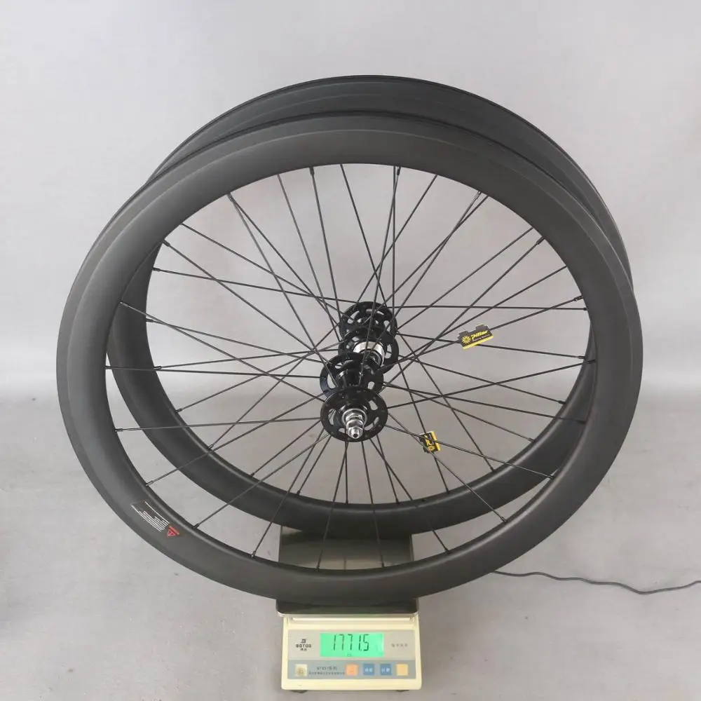 fixed gear wheels novatec hubs track bike 50mm Clincher Carbon wheels fixed gear wheels 700C wheelset fixie bike