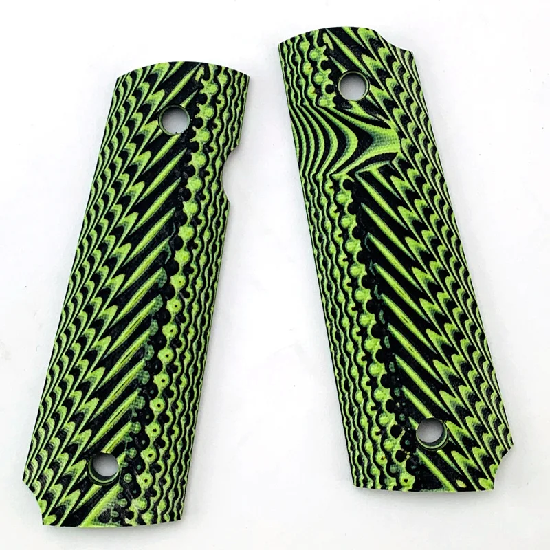 

Totrait 2Pieces tactics pistol 1911 Grips Green G10 Grips custom Grips CNC Material 1911 accessories