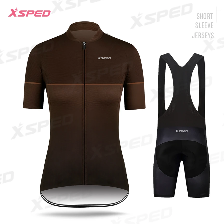 Bib Cycling Set Женская одежда для велоспорта, велосипедная футболка с коротким рукавом, комплект для женщин, MTB, Униформа, Ropa Ciclismo, для девушек, для шоссейного велосипеда, для езды на велосипеде, Модный комплект для отдыха - Цвет: Bib Cycling Set