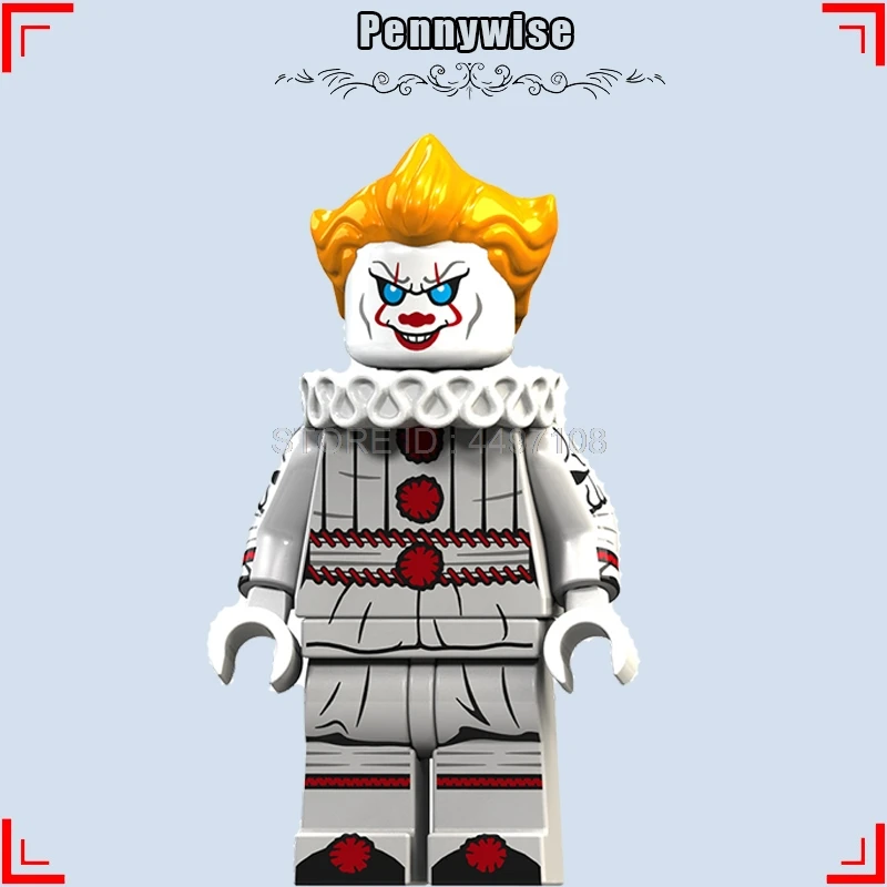 Фигурки странных вещей демогоргон Eleven Terror Movie Pennywise клоун создатель Technic строительные блоки Хэллоуин Рождественские игрушки - Цвет: Pennywise