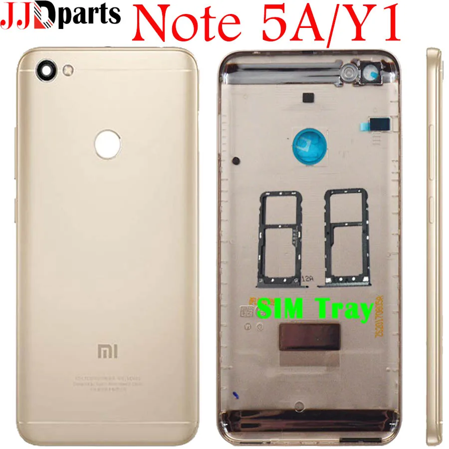 Оригинальный корпус для Xiaomi Redmi Note 5a Задняя стеклянная панель Крышка батарейного