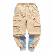 Мужские брюки карго в стиле хип-хоп,, мужские комбинезоны, уличная одежда, штаны для бега, мужские спортивные штаны цвета хаки, корейская мода, спортивные штаны