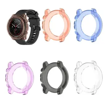 

Smart Watch Case Protect Cover TPU Soft Shell For Huami Amazfit Stratos 3 Silicone Protector Frame For Xiaomi Amazfit Stratos3