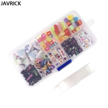 

220Pcs Colorful Set Acrylic Alphabet Letter Beads with Plastic Box Jewelry Making