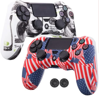 

PS4/Slim/Pro Controller Silicone Case USA Dollar/Flag Skin Protective Cover for Sony Playstation 4 PS 4 Dualshock 4 Gamepad