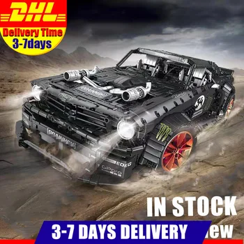 

DHL IN STOCK 23009 3168Pcs Fording Mustang Hoonicorn RTR V2 Racing Car with Motor Technic MOC 22970 Building Block Bricks