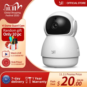  Купольная ip камера YI Dome Guard Camera, Технология искусственного интеллекта, Wi Fi подключение, система домашнего видеонаблюдения, обнаружение…