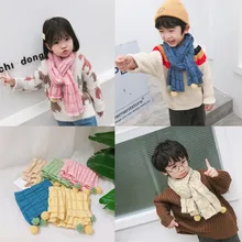 Детский шарф, тонкий хлопковый нагрудник с пузырьками для маленьких мальчиков и девочек, ветрозащитный женский корейский милый хиджаб-шарф принцессы