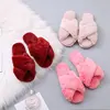 BEVERGREEN Winter Women House Slippers Faux Fur Warm Flat Shoes Female Slip on Home Furry Ladies Slippers Size 36-43 Wholesale ► Photo 3/6