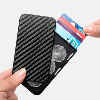 

Carbon Fiber Minimalist Rfid Wallet for Credit Cards Bank Business ID Card Holder Case Card Holder Men Purse