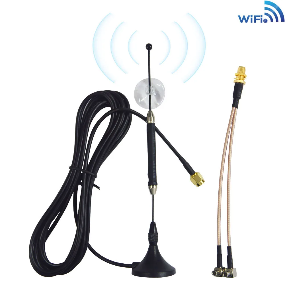 10dBi 4G Antenna SMA Male Plug 696-960MHz/1710-2690MHz Long Range RG174 3M + SMA Female to Y type 2 X TS9 Male RG316 Cable 15cm