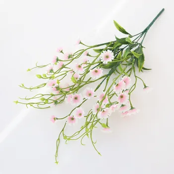 

5PCS/Lots Heads Artificial Dasiy Flowers Silk Fake Flowers Decorative Stamen Small Daisy for Wedding Holding Flowers Home Decor