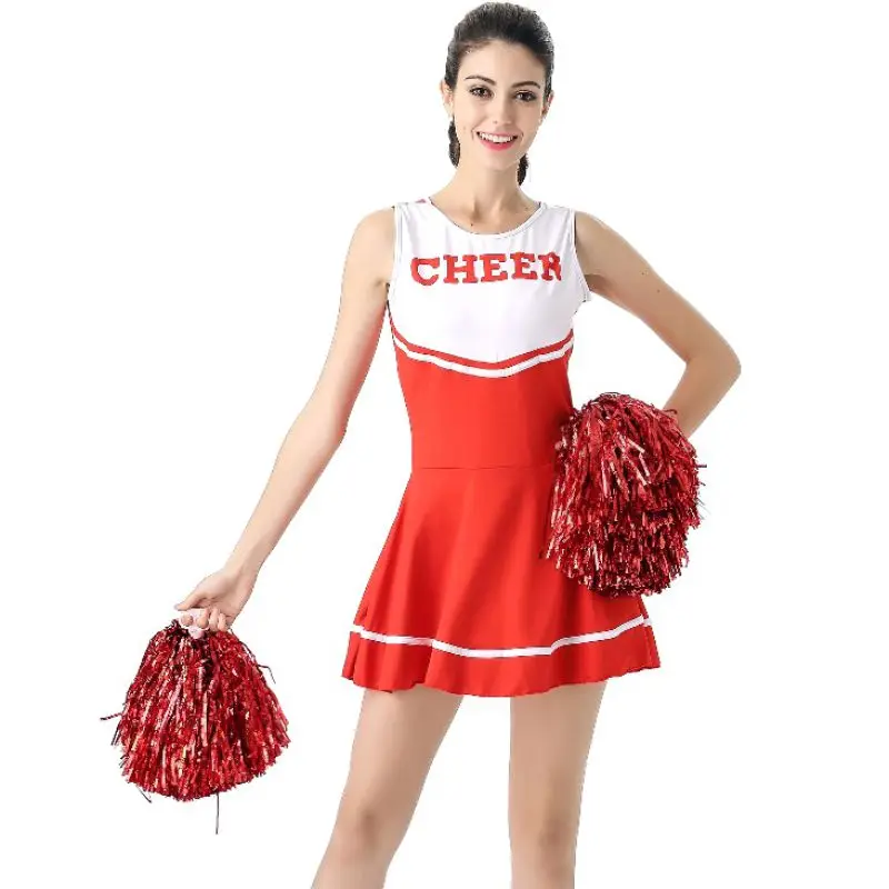 

Sexy Baby Girl Stage Performance Female School Girl Music Mini Dress Cheerleader Uniforms