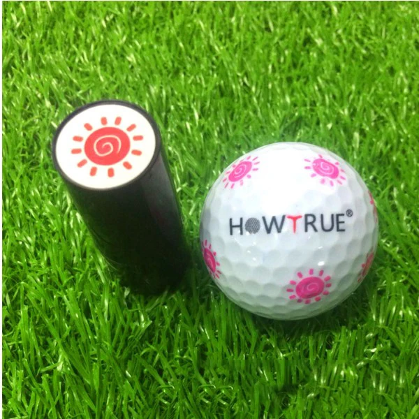 ABS Plastic + Silicone Golf Ball Stamper Stamp Cute Heart Sun Shape Seal Impression Marker Print Gift Prize for Golfer