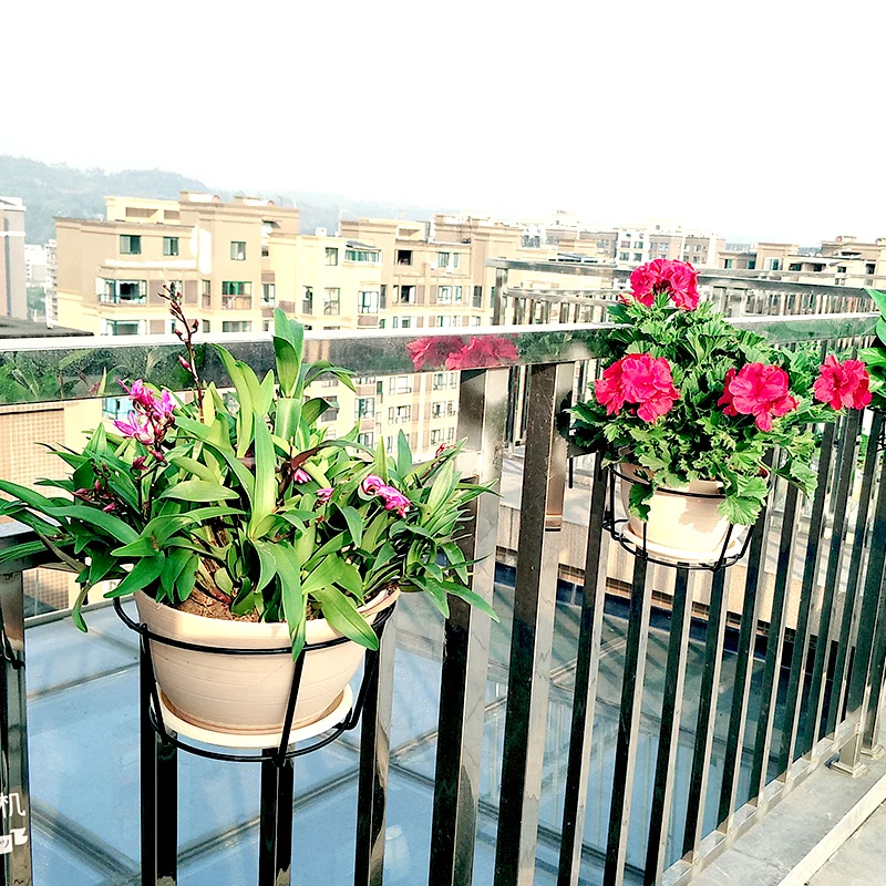 

Hanging Flower Frame for Outdoor Fence Decor Flowerpot Hanging Rack Hanging Balcony Home Garden Decoration pf83013