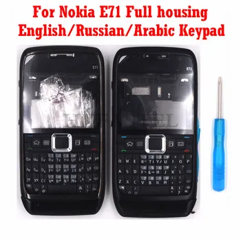 

For Nokia E71 New Full Complete Mobile Phone Housing Cover Case + English Keypad + Tool free shipping