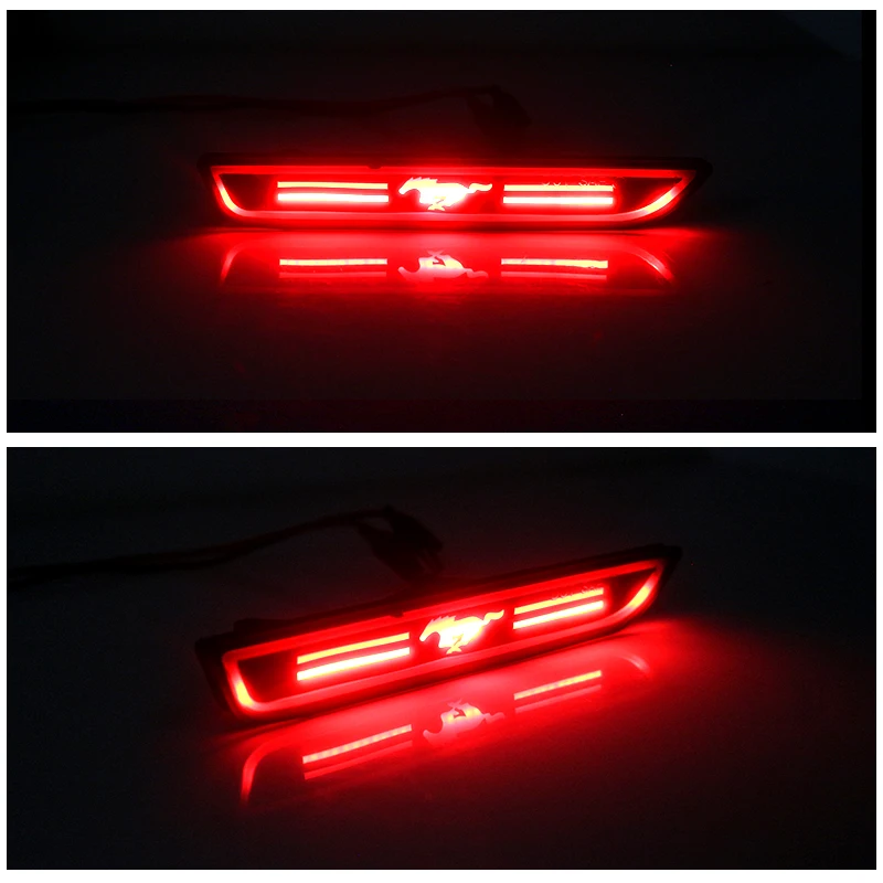 Дымчатый объектив красный светодиодный 48-SMD 3D Mustang дизайн для заднего бампера боковые габаритные огни для 2010- Ford Mustang боковой габаритный указатель света