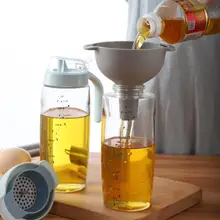 4-in-1 Funnels Set Oil Funnel Strainer Kitchen Tools Oil Water Spices Wine Flask Filter Funnel Plastic Kitchen Accessories