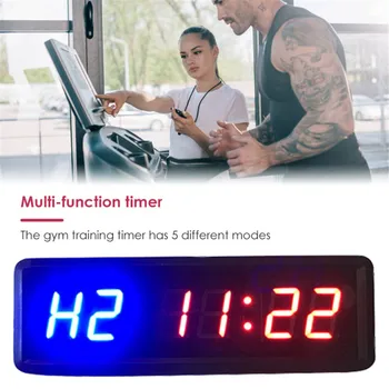 

Fitness Training Gym Timer Indoor Interval Timer Clock LED Interval Timer Count Down Up Clock Stopwatch with Remote Control