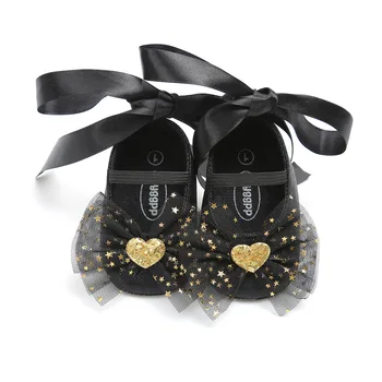 

Children Spring Shoes Newborn Infant Baby Boy Girl Bow Tie Toddler Shoes Soft Bottom Non-slip Walking Shoes Princess Shoes