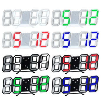 

DIDIHOU 8 Shaped 3D Digital Table Clock LED Time Display Alarm USB Snooze Home Decoration
