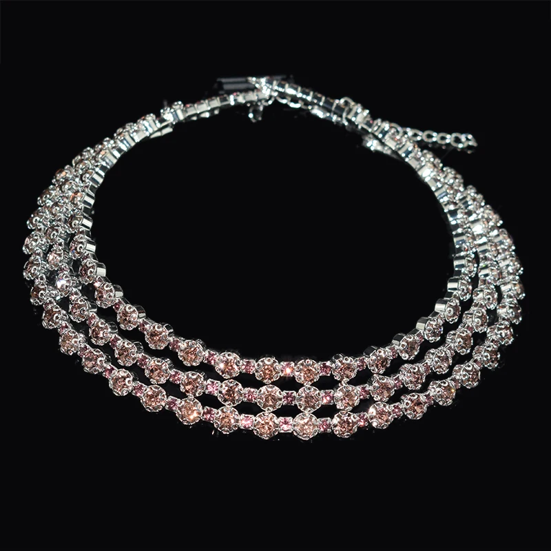 Rhinestone Choker Necklaces Torques Collar Women Statement Simple Open Collar Necklace Ladies Party Punk Crystal Necklace