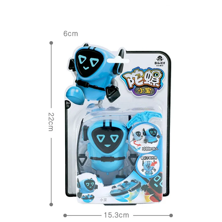 Creative Novel 2 In 1 Separable Design Rotating Spinning Top Robot Battle Toys Classic Pull Ruler Launcher Inertia Stunt Toy