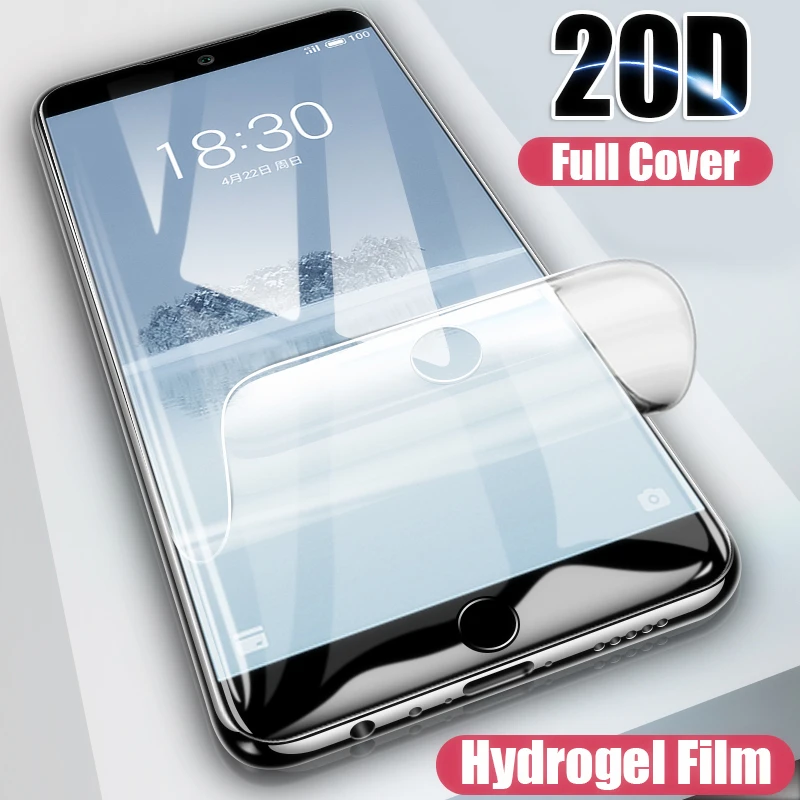 

20D Full Protective Hydrogel Film On The For IPhone XR XS Max X 8 7 6 6s Plus Screen Protector Hydrogel Film Full Cover No Glass