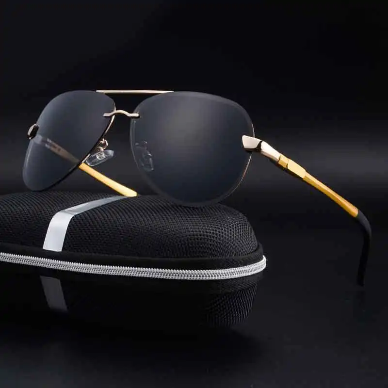 Ceny Nowy spolaryzowane okulary mężczyźni metalowa rama jazda na rowerze Anti Blu ray okulary