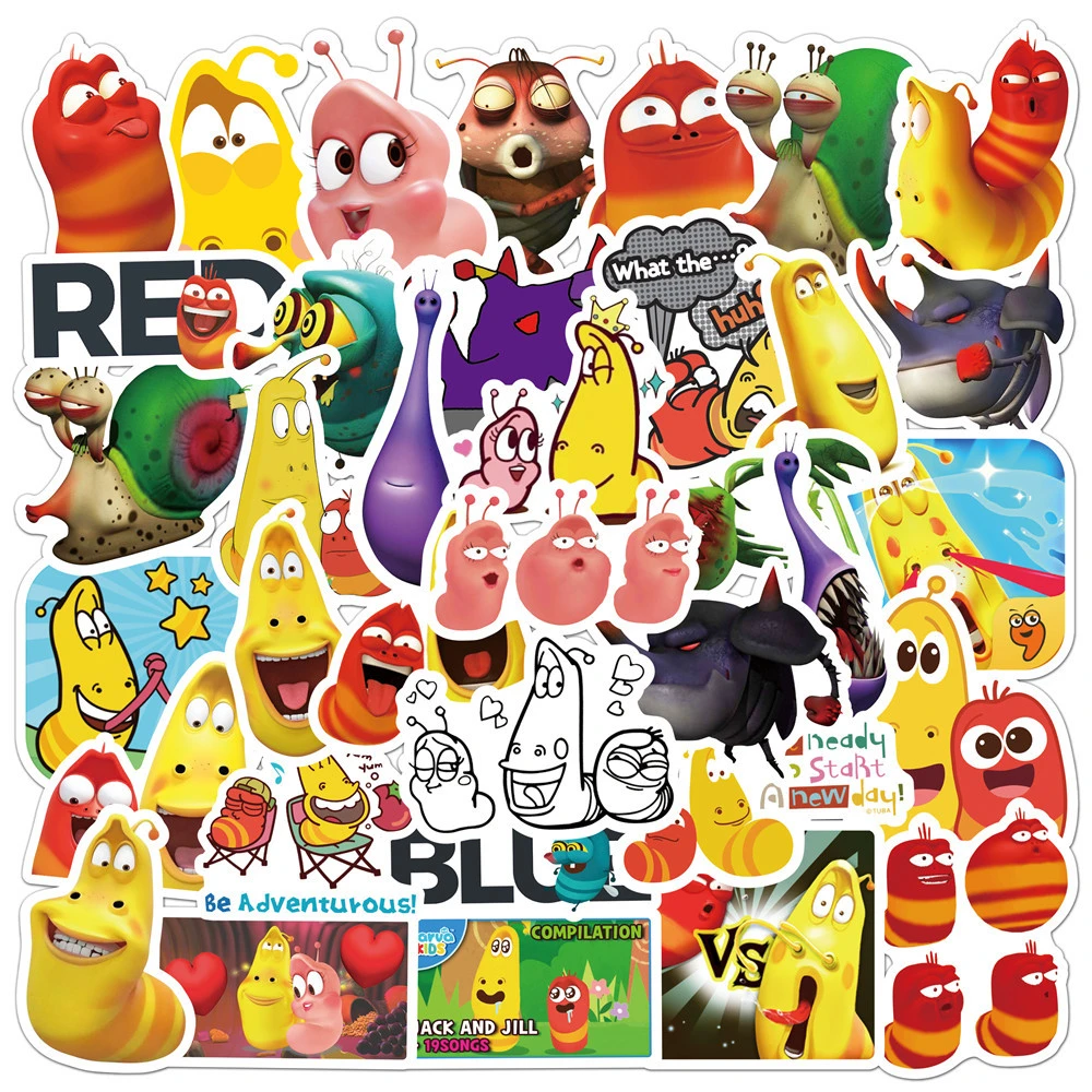 Larva Cartoon Toys | Graffiti Sticker | Larvas Stickers | Guitar Decals |  Cute Larva - 50pcs - Aliexpress