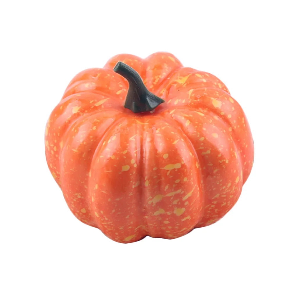 

2pcs Halloween Decorative Pumpkins Simulation Small Pumpkin Foam Mini Halloween Orange Pumpkin DIY Decoration