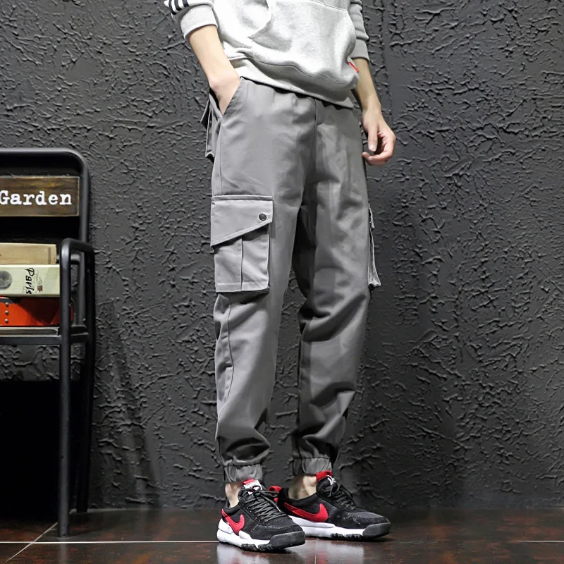 

Large Size Japanese-style Large Size Men's Harem Pants Hong Kong Style MEN'S Casual Pants Sports Capri Ankle Banded Pants Black