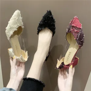 Women's Sandalst Ladies High Heel Shoes Women Thick Heel Dress Party Shoes Ladies Transparent Sandals 2020 Fashion  High Heel