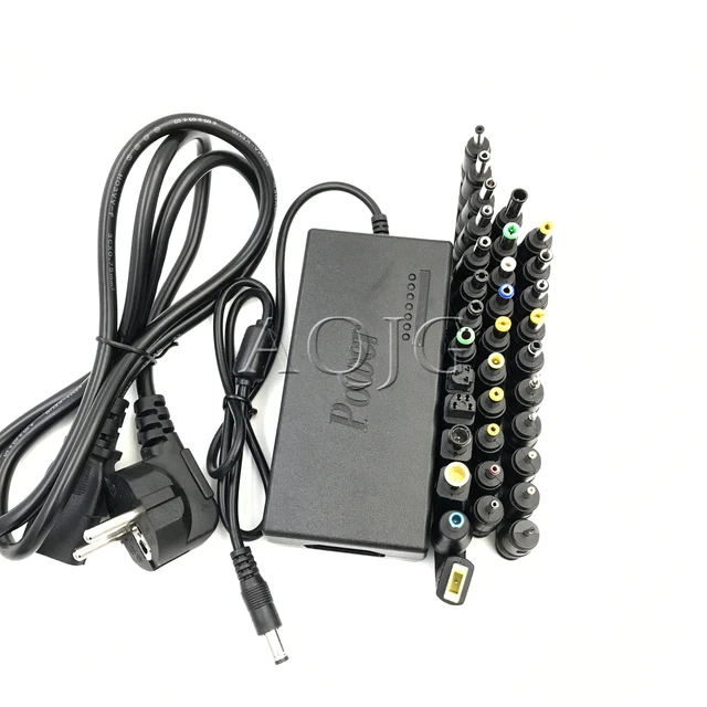 Adaptador de corriente universal para portátil, cargador portátil de 96W,  12V a 24V, ajustable para ordenadores portátiles Dell, Toshiba, Hp, Asus,  Acer, enchufe europeo, de plástico color negro, 34 uds - AliExpress